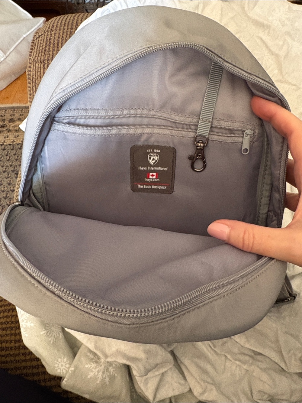 Hays International Light Gray Men’s Backpack — The Basic Backpack